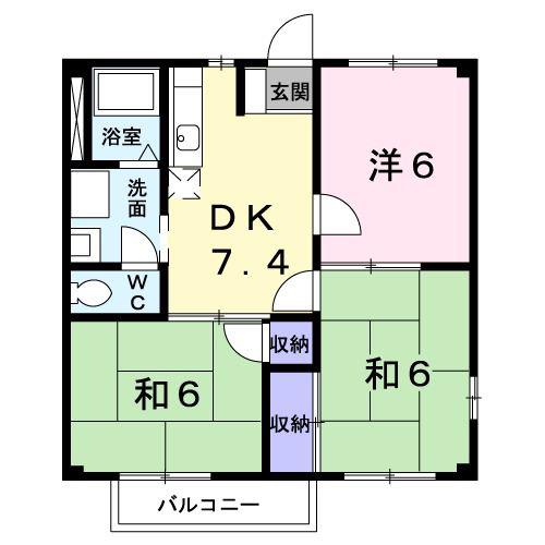 COMO(3DK/2階)の間取り写真