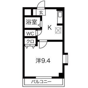 グレイスノリタケ(1K/2階)の間取り写真