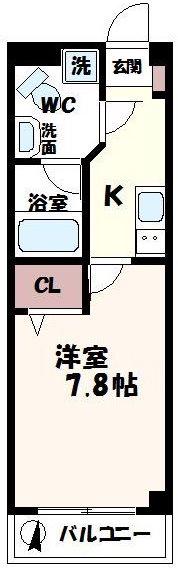 ウィステリア仙川II(1K/3階)の間取り写真