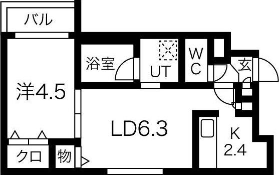 BLOOM F COAST(1DK/3階)の間取り写真