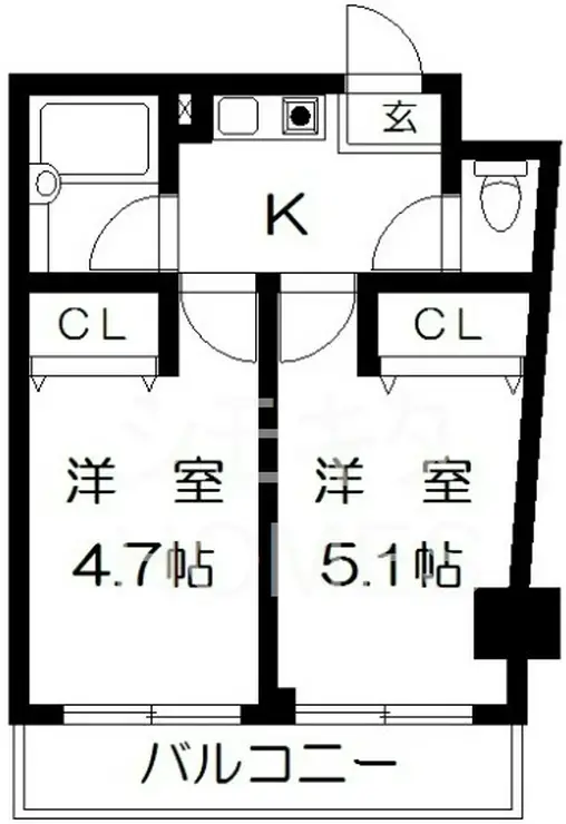 コーポ代々木上原 4階階 間取り
