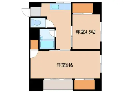 あけぼのマンション(2K/4階)の間取り写真