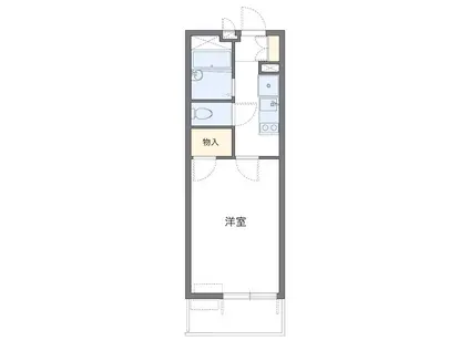 エスポワール桜木町(1K/1階)の間取り写真