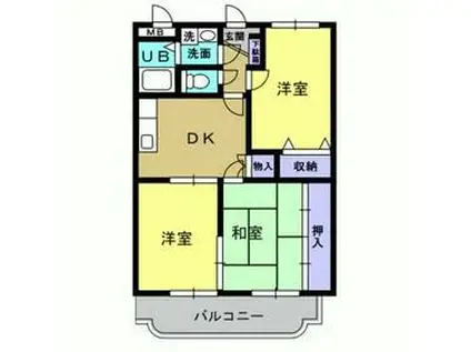 Y&Mサンライズマンション(3DK/1階)の間取り写真