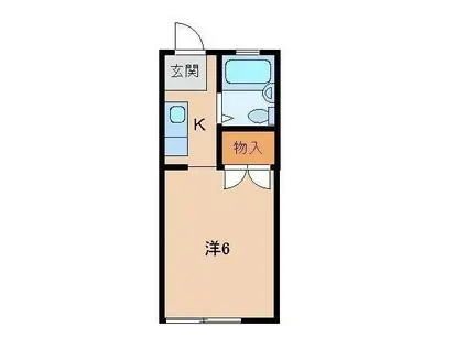 ハイツKASSAN(1K/1階)の間取り写真