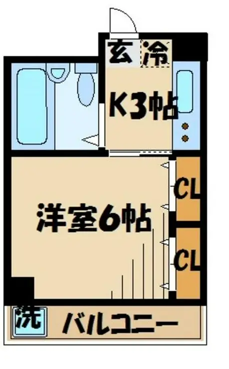 三ツ木コーポ富士見台 2階階 間取り