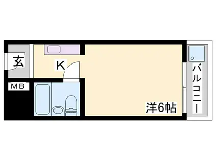 メゾン・ド・六甲パートI(1K/4階)の間取り写真