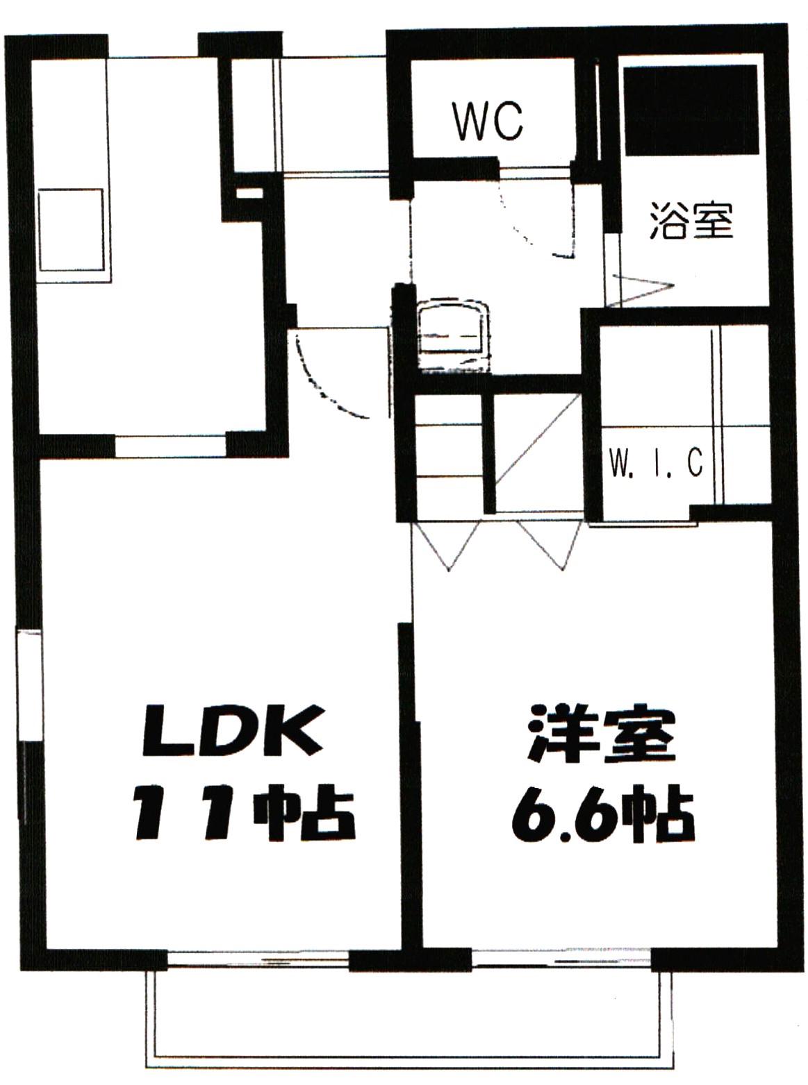 サンハイツ2002(1LDK/2階)の間取り写真