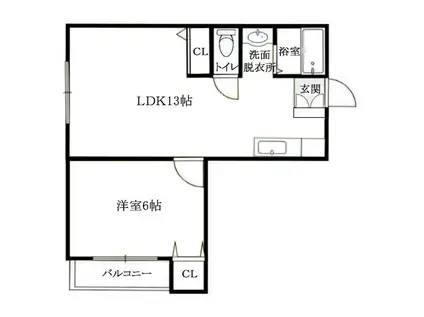 王鴻あびこマンション(1LDK/3階)の間取り写真
