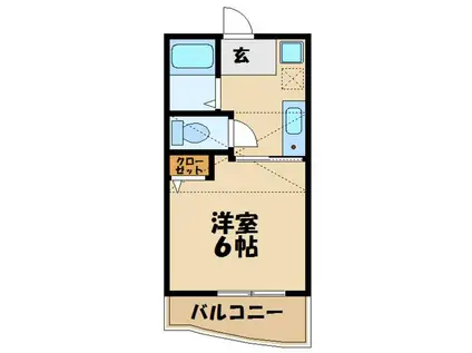 エストレジデンス狛江(1K/2階)の間取り写真