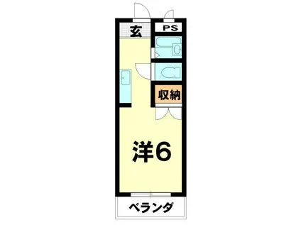 ロイヤル戸賀(1K/3階)の間取り写真