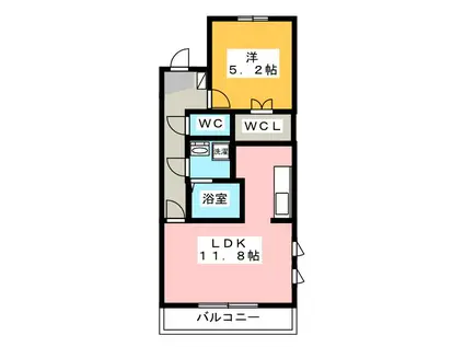 AXIS永田町(1LDK/5階)の間取り写真