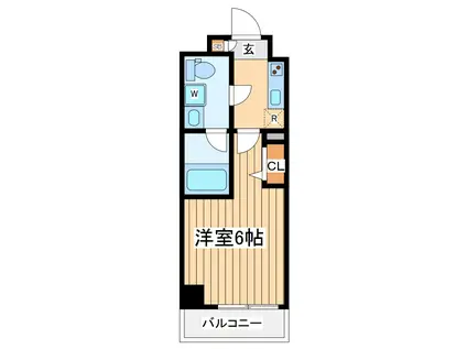ジェノヴィア川崎2スカイガーデン(1K/4階)の間取り写真