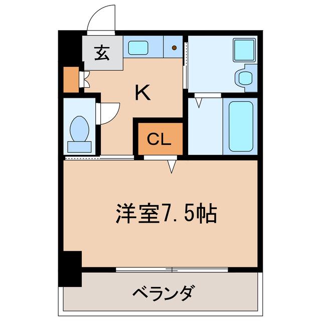 ANNEX・IZUMI(1K/4階)の間取り写真