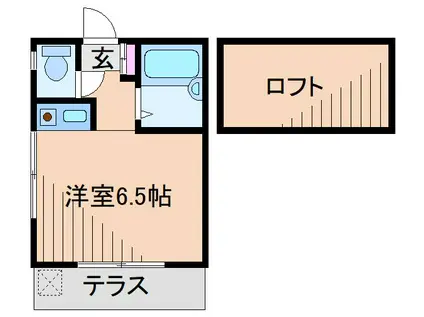 大倉山ライム(ワンルーム/1階)の間取り写真