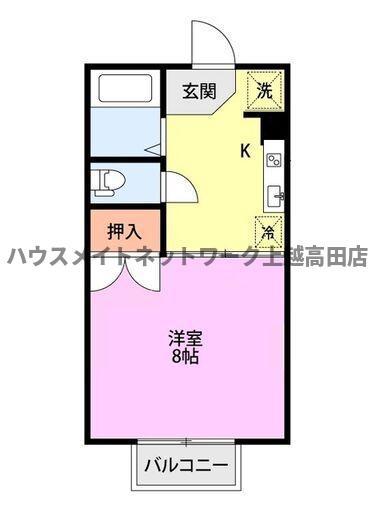 クオリティ五智(1K/1階)の間取り写真