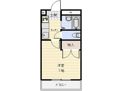 MUSE(1K/1階)の間取り写真