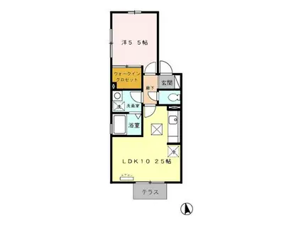 ライフステージII(1LDK/1階)の間取り写真