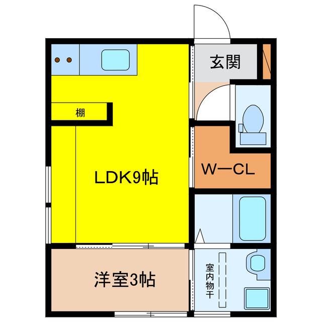 INTEGRAL ARAO(1LDK/1階)の間取り写真