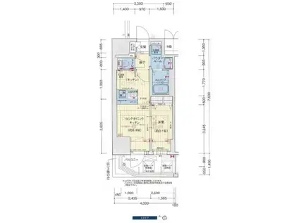 プレサンス塚本アクミリオン(1LDK/11階)の間取り写真