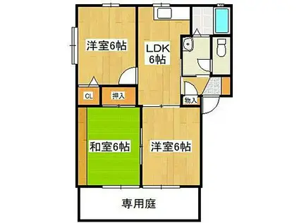 グリーンエクセル小森野(3DK/1階)の間取り写真