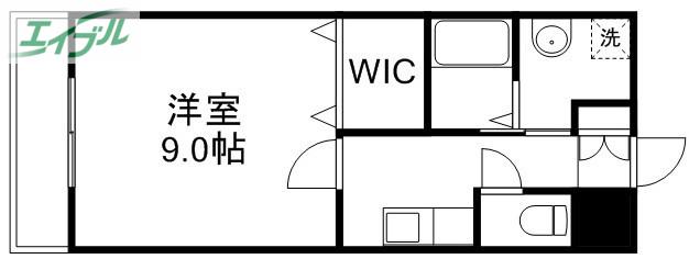 ASプレミアム表町(1K/9階)の間取り写真