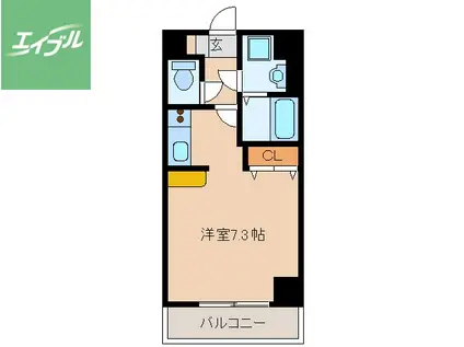 ディノ馬町(ワンルーム/9階)の間取り写真