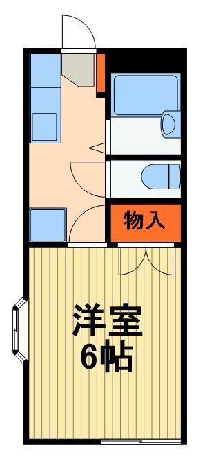 サンステージA(1K/1階)の間取り写真