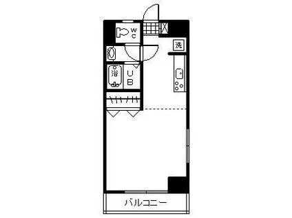 ＪＲ日豊本線 宮崎駅 徒歩10分 7階建 築24年(ワンルーム/4階)の間取り写真