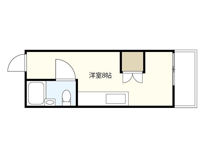 LUCIR十日市(ワンルーム/1階)の間取り写真
