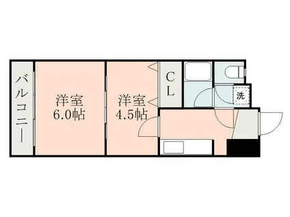 ニッショウビル(2K/4階)の間取り写真