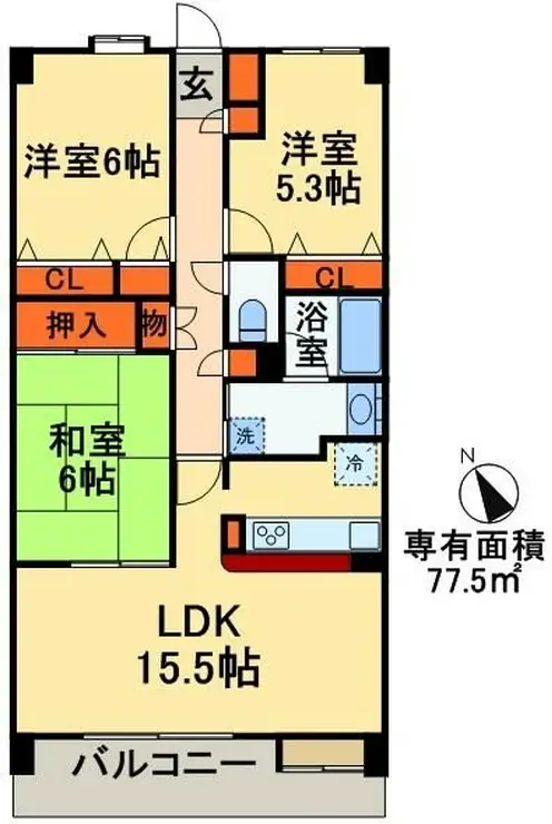 レジデンス幕張アリーナシティ 3階階 間取り