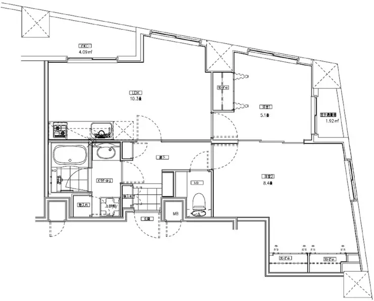 ユニロイヤル西早稲田 9階階 間取り
