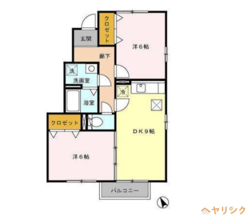 NEXUS(2LDK/1階)の間取り写真
