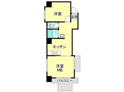 横井第6ビル(2DK/6階)の間取り写真