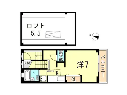 福山マンション(ワンルーム/3階)の間取り写真