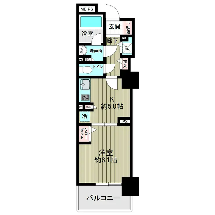 ライオンズタワー池袋 5階階 間取り