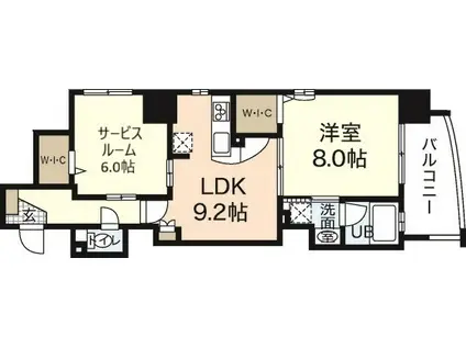 ヴィラ博丈(1SLDK/4階)の間取り写真
