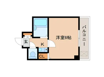 ラックハウス(ワンルーム/1階)の間取り写真