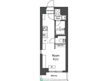 レキシントン・スクエア曙橋(1K/8階)の間取り写真