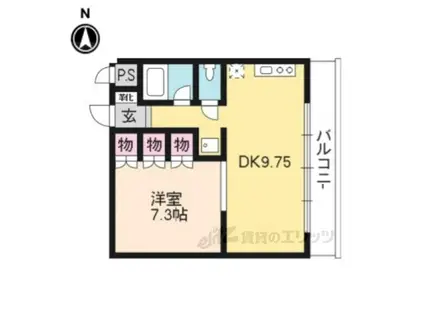 サンガーデン山科(1DK/1階)の間取り写真