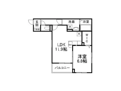 レジデンス 藤ケ森(1LDK/2階)の間取り写真