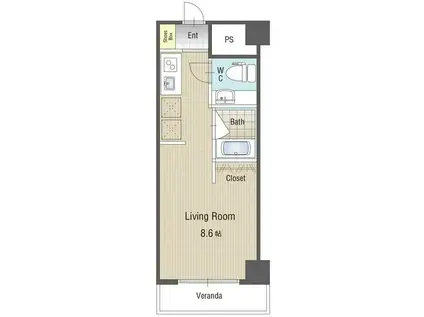 U・TOPIA21(1K/3階)の間取り写真