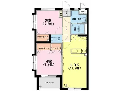 STAR WIN(2LDK/3階)の間取り写真