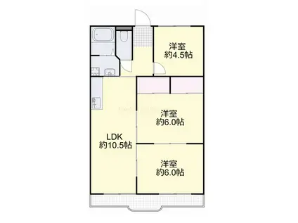 ロイヤルセンチュリーマンション(3LDK/2階)の間取り写真