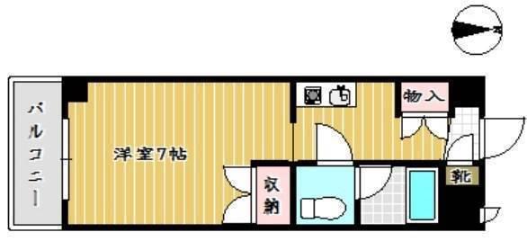 レファインド倉敷(1K/3階)の間取り写真