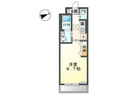 神戸市西区丸塚1丁目アパート(1K/1階)の間取り写真