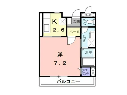 サンセールミリュ-II(1K/2階)の間取り写真