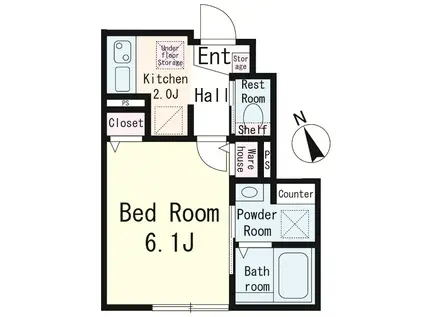 吉祥寺本町4丁目PJ(1K/1階)の間取り写真