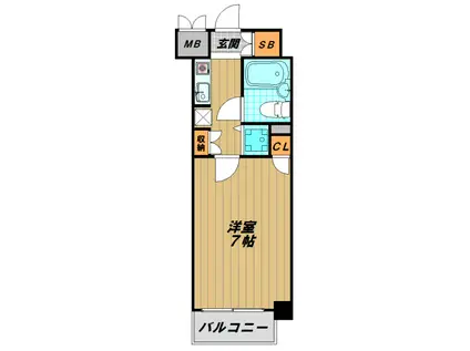 ダイアパレス西神戸(1K/5階)の間取り写真